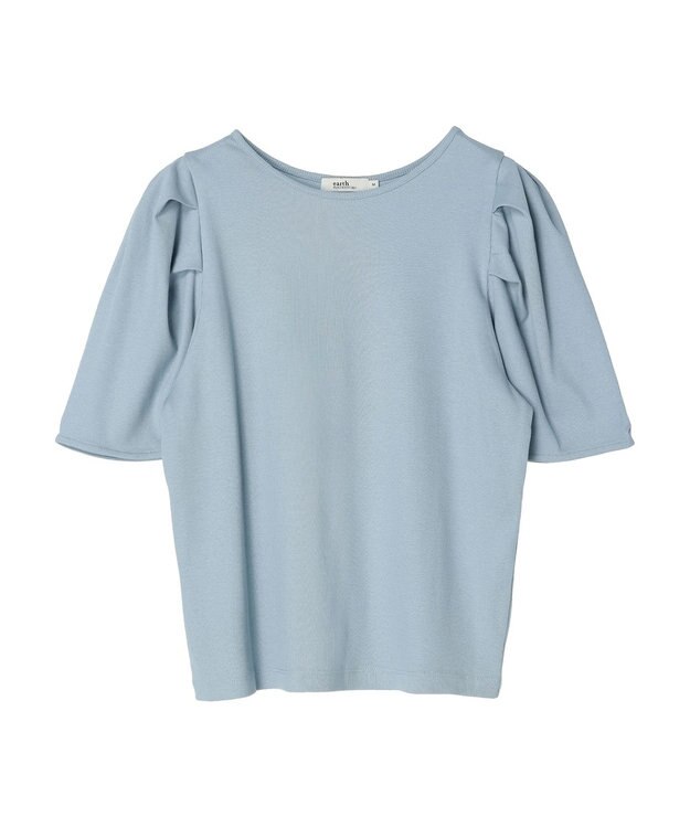 earth music&ecology パワーショルダーリブプルオーバー Sax