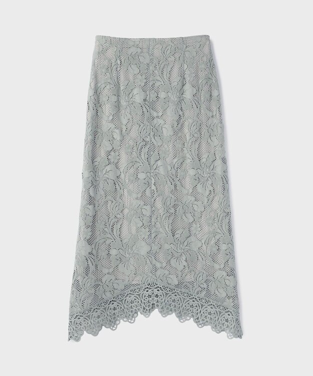 GRACE CONTINENTAL フロッキーレーススカート ライトグリーン