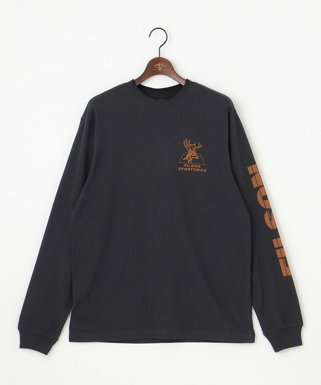 JOSEPH ABBOUD MOUNTAIN 【FILSON】LONG SLEEVE FRONTIER GRAPPHIC T-SHIRT ブラック系