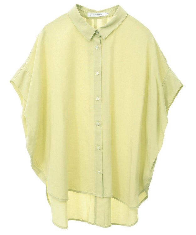 AMERICAN HOLIC 【接触冷感】タックフレンチスリーブシャツ Pistachio