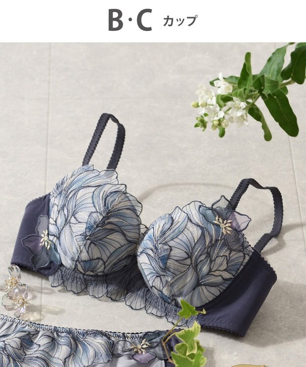 Wing Wing Lesiage　【2750シリーズ】ブラジャー　脇すっきり　ウイング／ワコール　PB2750 グレー