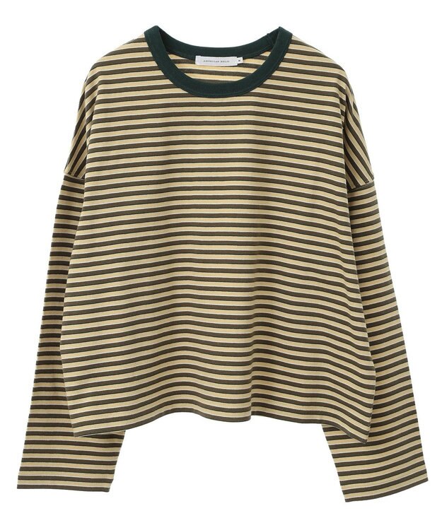 AMERICAN HOLIC マルチボーダーカットプルオーバー Yellow