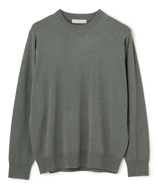 UNFILO MENS 【男女兼用】ソフトサーモ アンチピリングニット クルー チャコール