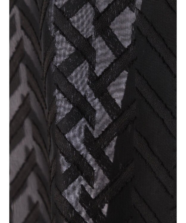 earth music&ecology ツッキリジャガードショートブラウス Black