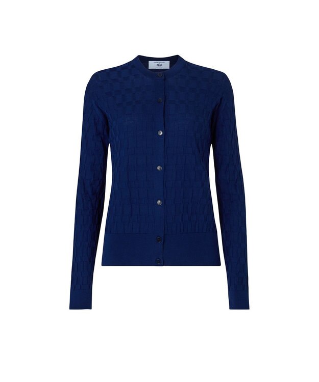 DAKS John Smedley for DAKS ハウスチェックカーディガン ネイビー