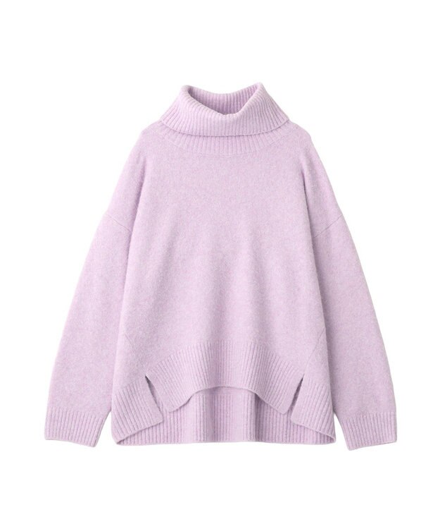 YECCA VECCA スリットタートルネックニット Lavender