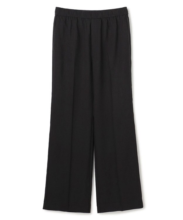 UNFILO 【セットアップ着用可/ウエストゴム】TENNEN TOUCH セミフレア パンツ ブラック