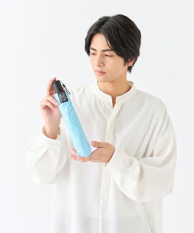 MOONBAT 【遮光100％/超軽量/自動開閉】マジで軽い傘 晴雨兼用 折りたたみ日傘 58cm マジカルテックプロテクション ペールスカイ