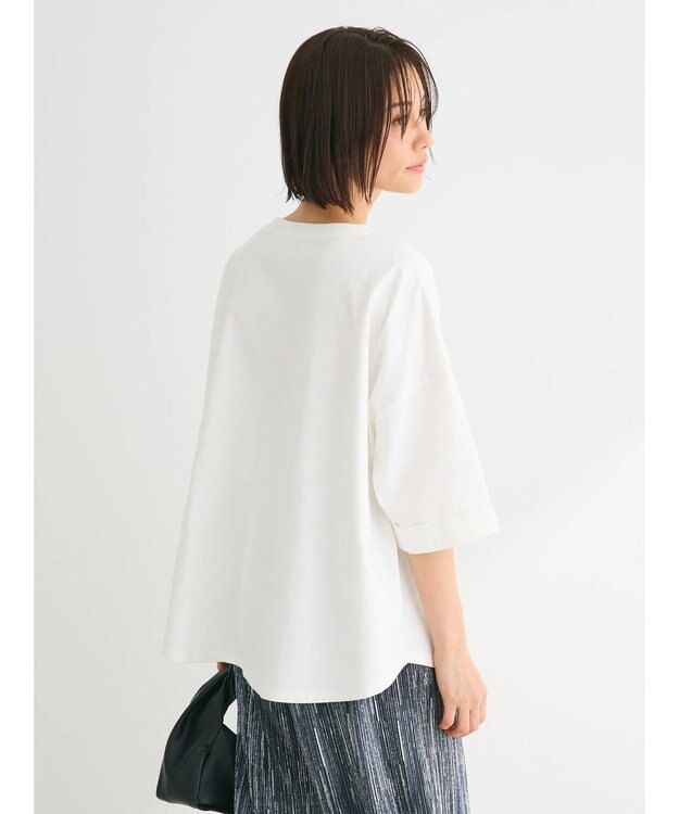 Green Parks インド綿 ＢＩＧサイズアーチロゴ半袖プルオーバー Off White