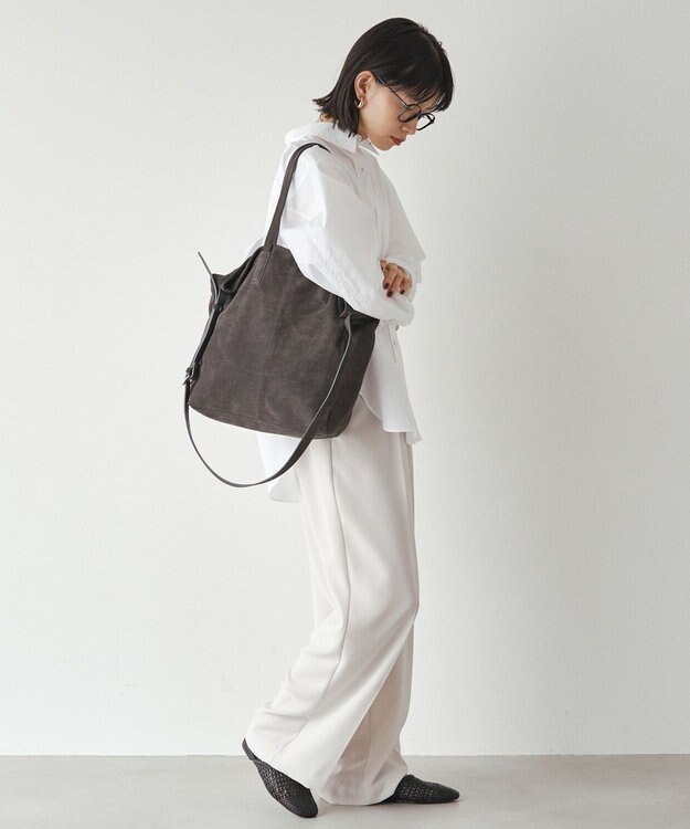 russet スエード2WAYトートバッグ(CE-1577) Gray