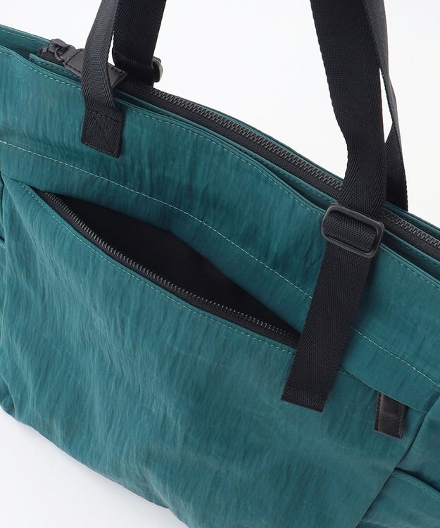 YUSHI RiVER - TOTEBAG トートバッグ  シワ加工 ブルーグリーン