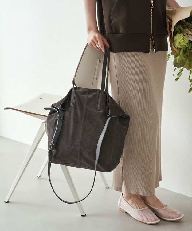 russet スエード2WAYトートバッグ(CE-1577) Gray