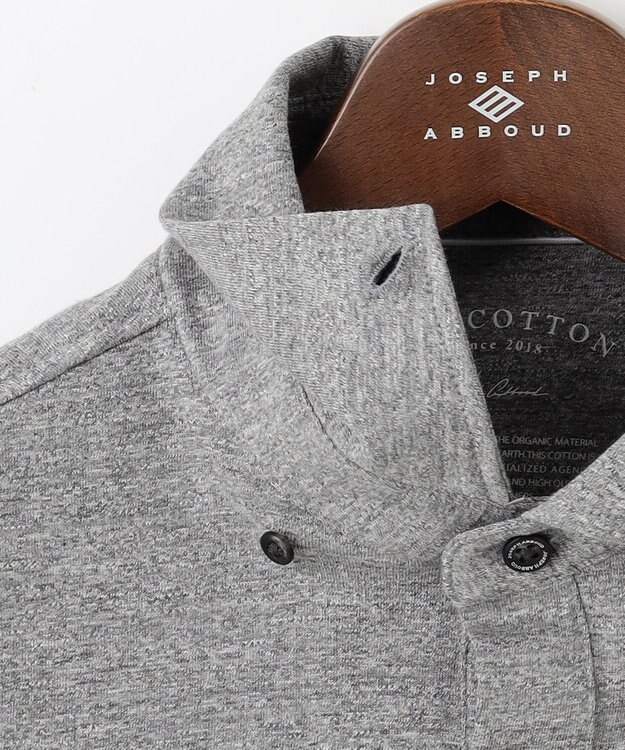 JOSEPH ABBOUD クールビズ【オーガニックコットン使用/日本素材】JOEコットン天竺 ポロシャツ ライトグレー系