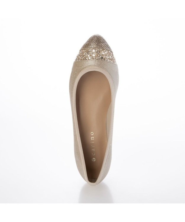 MODE ET JACOMO <carino>ポインテッドトゥウエッジヒールパンプス ゴールドコンビ