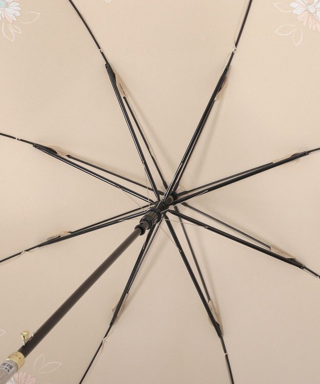 MOONBAT 【雨傘】ランバン　オン　ブルー (LANVIN en Bleu) 花柄 プリント 長傘 ベージュ