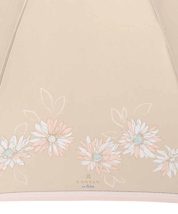 MOONBAT 【雨傘】ランバン　オン　ブルー (LANVIN en Bleu) 花柄 プリント 長傘 ベージュ
