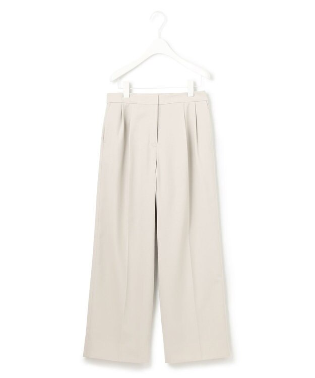 ICB 【洗える】 LinenLikeOx ワイドストレートパンツ ベージュ系