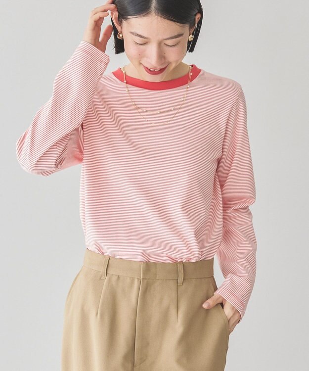 AMERICAN HOLIC クルーネックカットプルオーバー Red