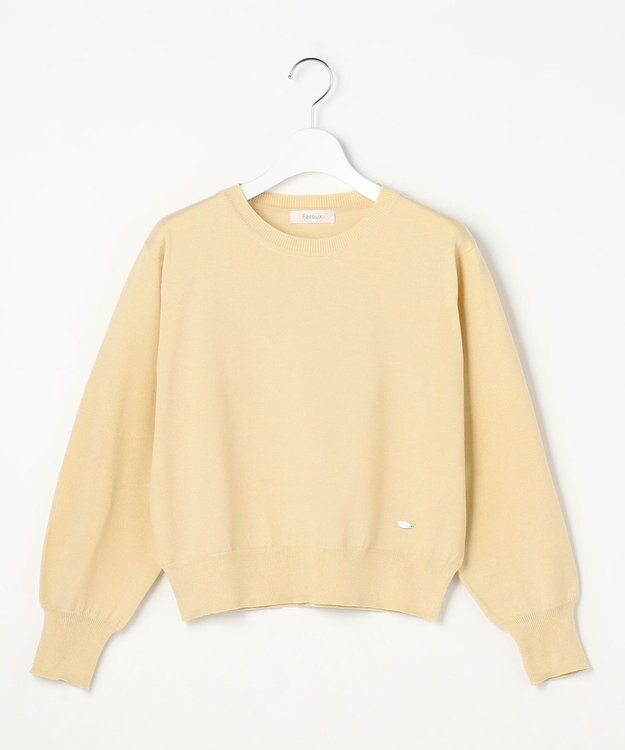 Feroux 【先行予約】美シルエットニット プルオーバー ライトイエロー系
