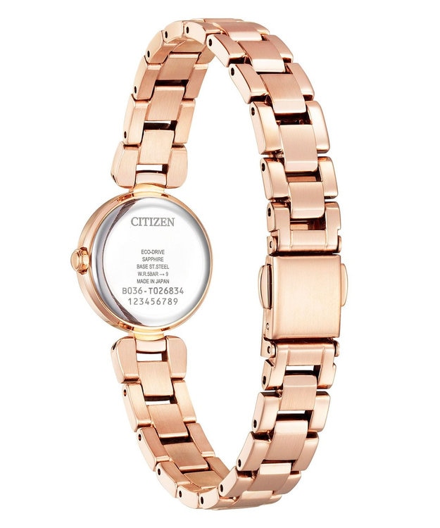 CITIZEN 【電池交換いらず】クロスシー人気定番モデル　ギフトに適した簡単ベルト調整タイプ ピンクゴールド