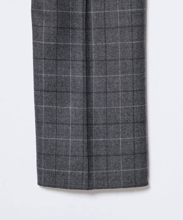 J.PRESS MEN 【TREATMENT WOOL】ストレッチサキソニーチェック スラックス ダークブラウン系3