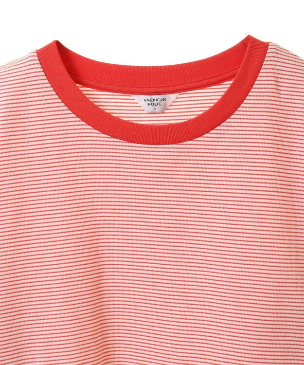 AMERICAN HOLIC クルーネックカットプルオーバー Red