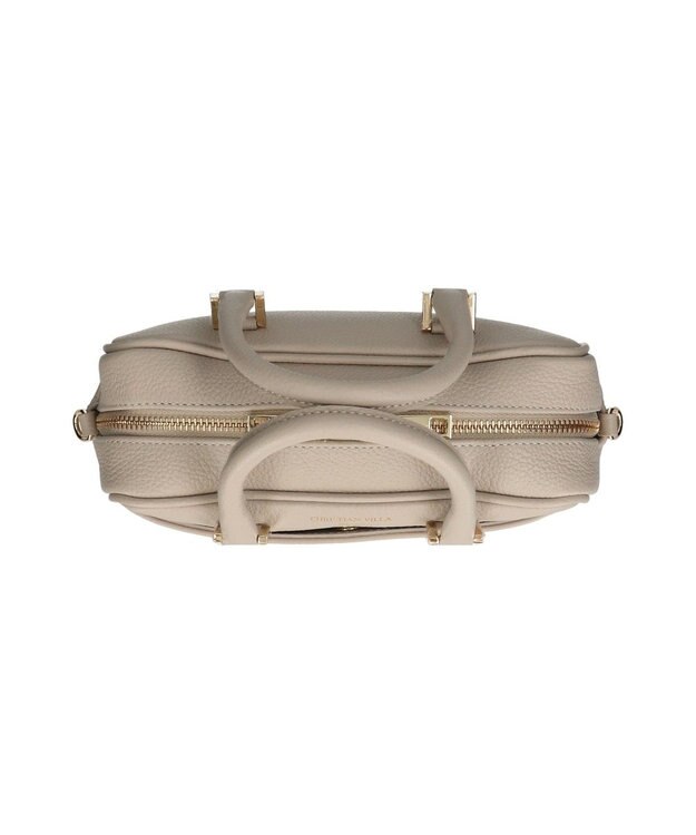 INTER-CHAUSSURES 【CHRISTIAN VILLA】ボックスシルエットレザーハンドバッグ アイボリー