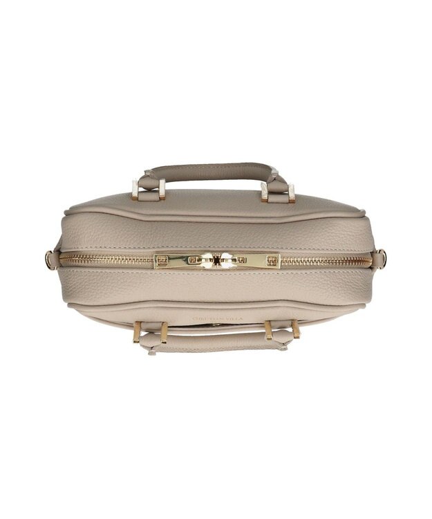 INTER-CHAUSSURES 【CHRISTIAN VILLA】ボックスシルエットレザーハンドバッグ アイボリー