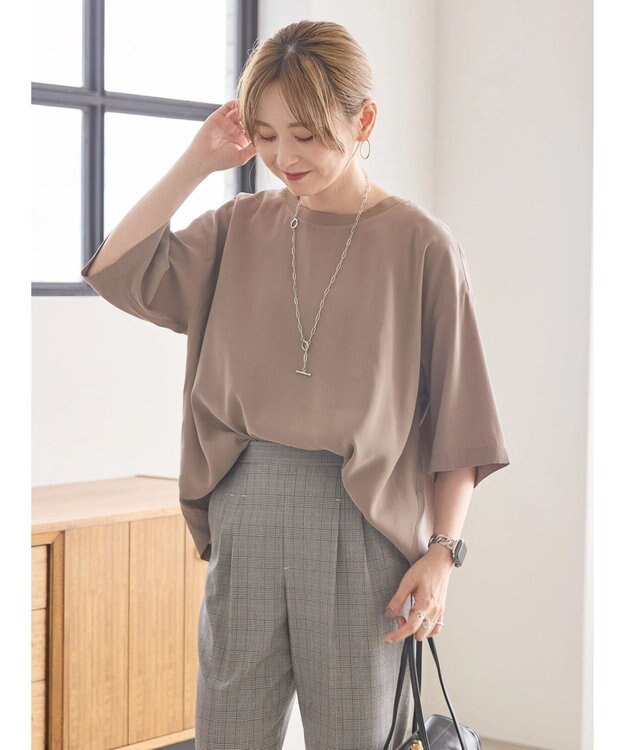 AMERICAN HOLIC 接触冷感　衿リブブラウソー Mocha