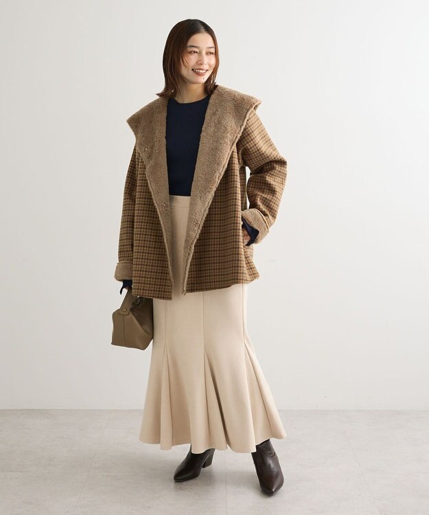 Green Parks フーディガウンコート Check