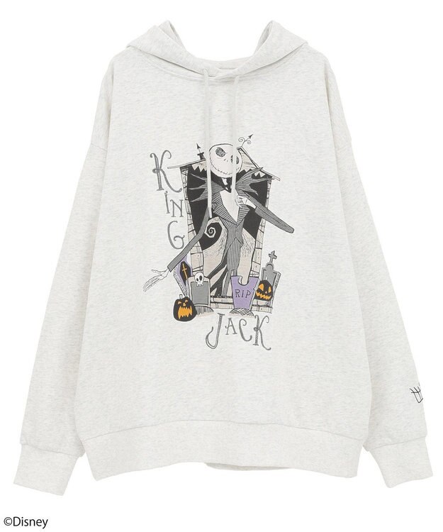 earth music&ecology ナイトメア／アソートプリントパーカー Oatmeal