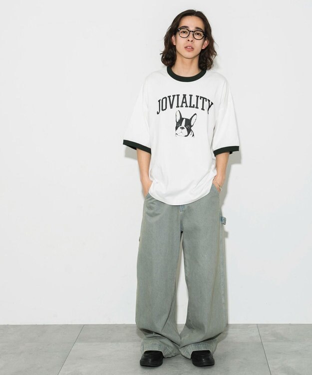 WEGO グラフィックリンガーBIG　T（S） ホワイト