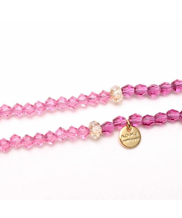 A.D.M.J. 【ネックレスとしても】スワロフスキー(R)・クリスタル/グラスコード ROSE