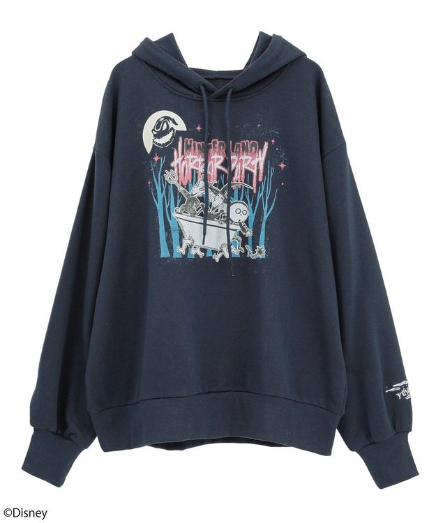 earth music&ecology ナイトメア／アソートプリントパーカー Navy