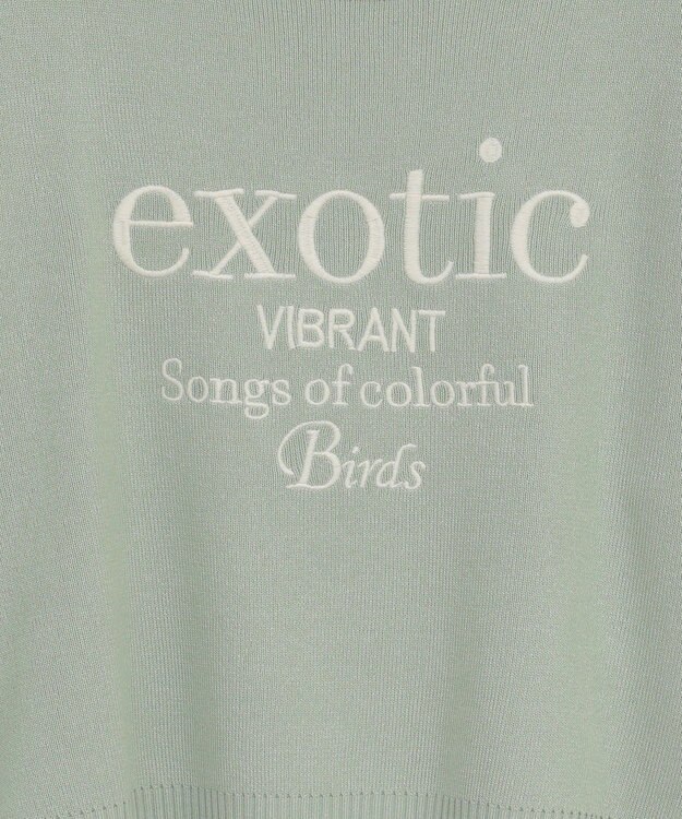 Green Parks ・ＥＬＥＮＣＡＲＥ　ＤＵＥ　ロゴ刺繍６分袖ニット Green