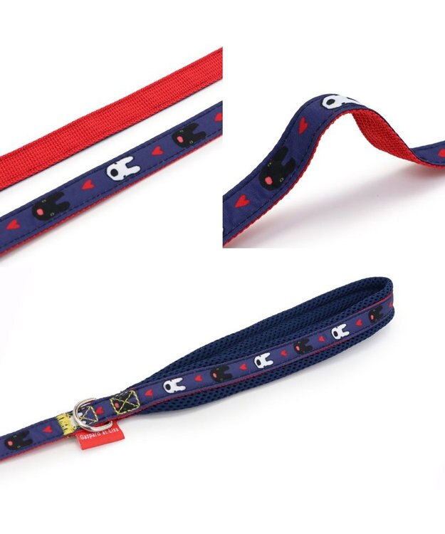 PET PARADISE リサとガスパール ハーネス＆リード Ｓ 《ハート柄》 小型犬 ハート柄