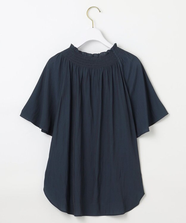ANY SIS 【洗える】カッセンシャーリング ブラウス ネイビー系