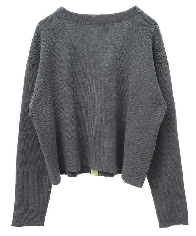 earth music&ecology コンパクトカーディガン Charcoal Gray