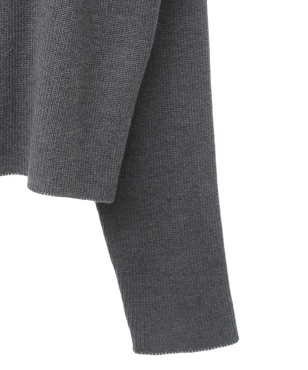 earth music&ecology コンパクトカーディガン Charcoal Gray