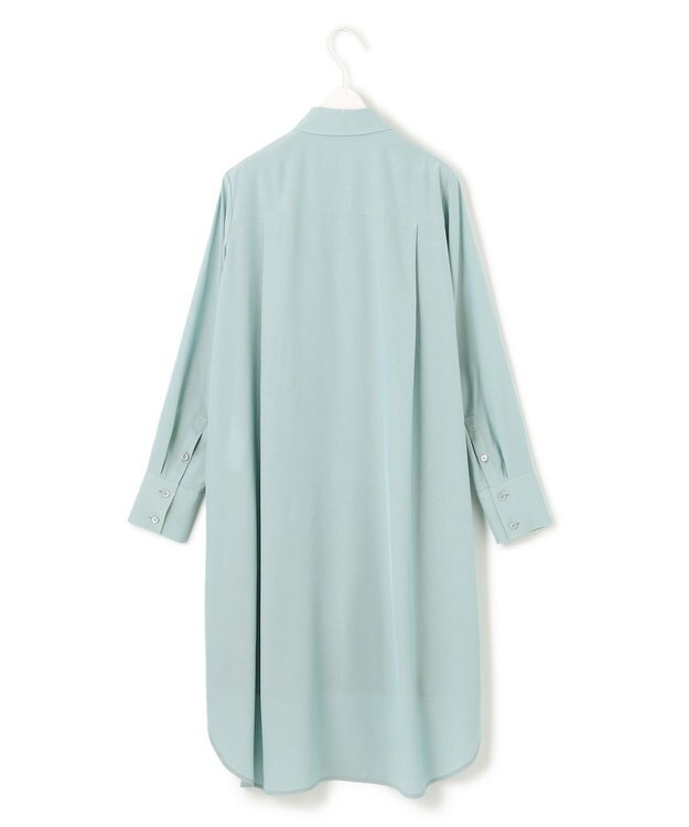 ICB 【WEB限定】 アセテートレーヨン ロングシャツ サックスブルー系