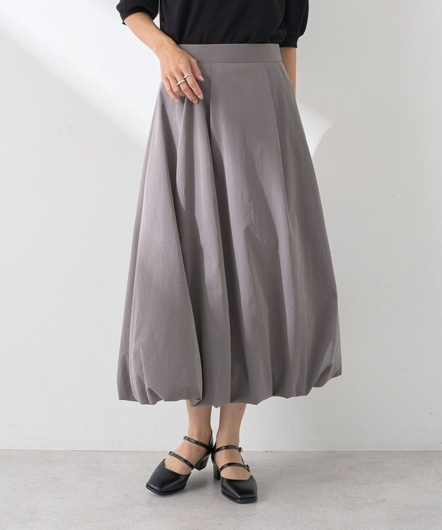earth music&ecology バルーンスカート Charcoal Gray