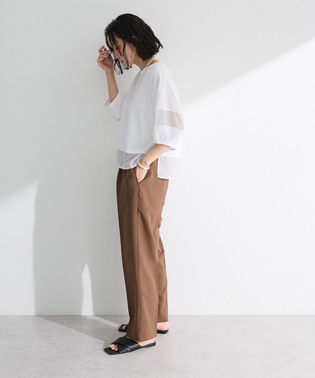 Green Parks ・ＥＬＥＮＣＡＲＥ　ＤＵＥ　シアーキリカエプルオーバー Off White