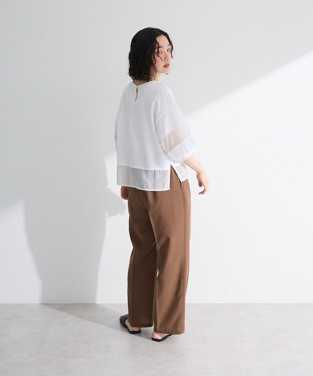 Green Parks ・ＥＬＥＮＣＡＲＥ　ＤＵＥ　シアーキリカエプルオーバー Off White