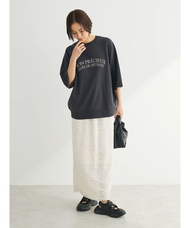 Green Parks BEST PRICE ２ｗａｙ ミニ裏毛ロゴトレＴＥＥ Dark Gray