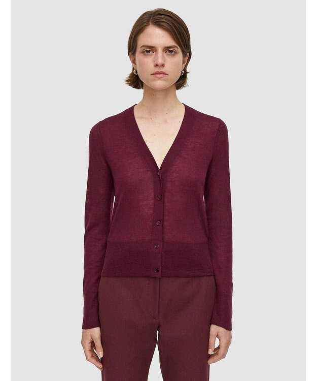 JOSEPH キャッシュエアー　カーディガン Merlot
