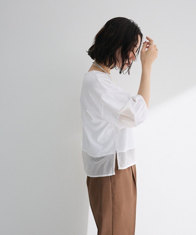 Green Parks ・ＥＬＥＮＣＡＲＥ　ＤＵＥ　シアーキリカエプルオーバー Off White