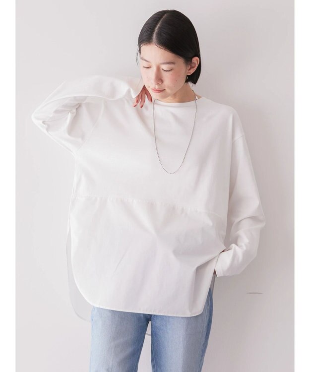 AMERICAN HOLIC シャツテールカットチュニック Off White