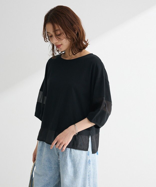 Green Parks ・ＥＬＥＮＣＡＲＥ　ＤＵＥ　シアーキリカエプルオーバー Off White