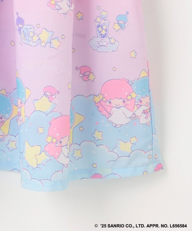 ANY KIDS 【any FAM× リトルツインスターズ 】キキ&ララ オン・オフショルダーワンピース ピンク