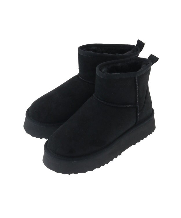 earth music&ecology ＯＲｉｅｎｔａｌ　ＴＲａｆｆｉｃ　ムートンタッチブーツ Black